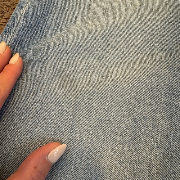 Joes Jeans Skirt Denim Straight Front Slit Maxi Fray Raw Hem 28 - Picture 3 of 12